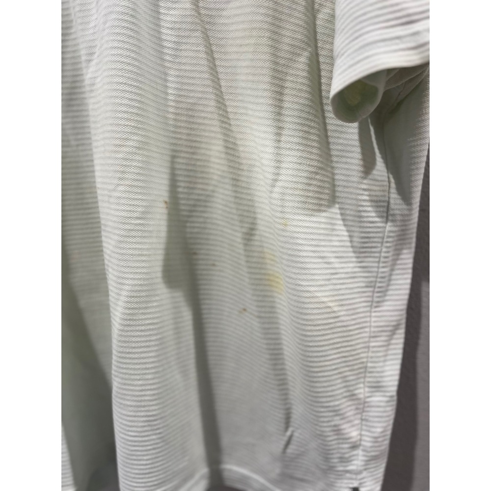 Perry Ellis Womens XL Light Green Ribbed 100% Cotton Short Sleeve Polo Shirt - Picture 2 of 6